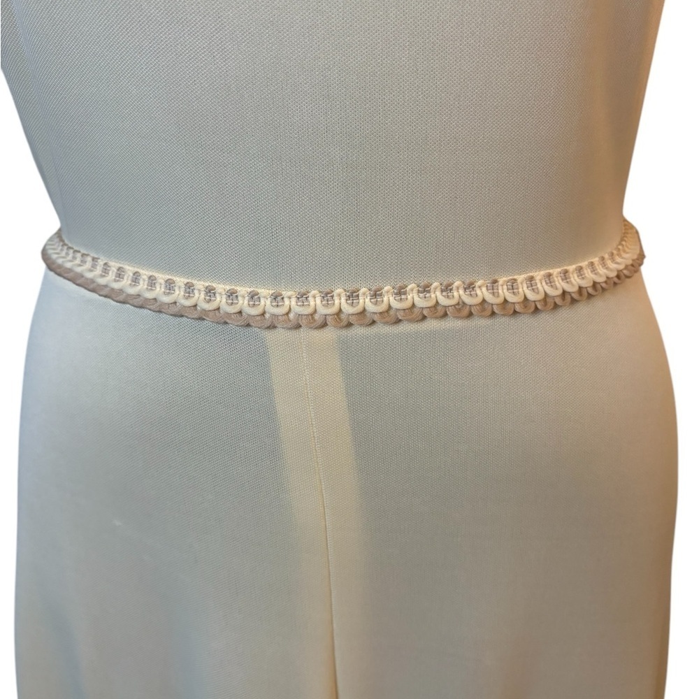 Vintage 70’s Cream Cleopatra Union Made Long Sleeveless Dress - Picture 8 of 16